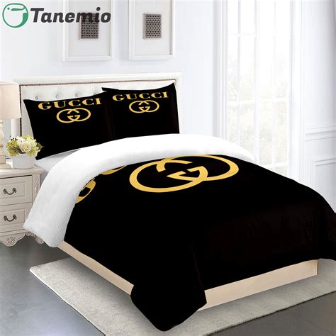 black and gold gucci bed set|Gucci comforter sets.